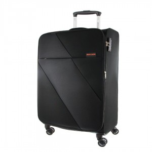 Pierre Cardin 55cm CABIN Soft-Shell Suitcase Black | XSLJA3769