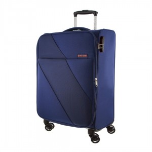 Pierre Cardin 55cm CABIN Soft-Shell Suitcase Navy | WUAVO8701