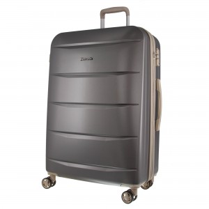 Pierre Cardin 70cm Medium Hard-Shell Suitcase Deep Grey | OVDZR7459