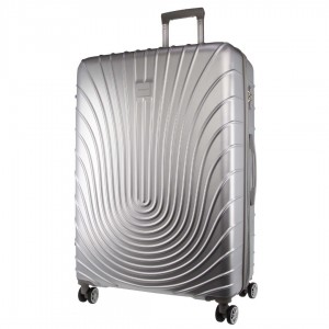 Pierre Cardin 80cm LARGE Hard Shell Case Silver | DFQJE3587