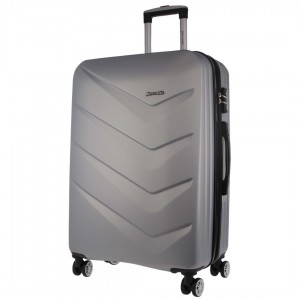 Pierre Cardin 80cm LARGE Hard Shell Case Silver | QPKJC6504