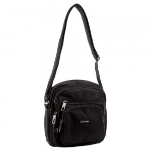 Pierre Cardin Anti-Theft Cross Body Bag Black | XDRMK7105