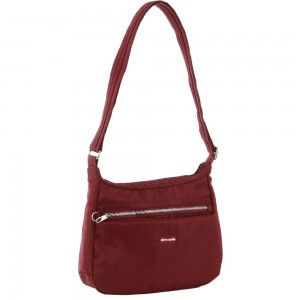 Pierre Cardin Anti-Theft Cross Body Bag Burgundy | WBDON2640