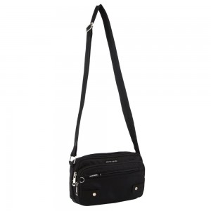 Pierre Cardin Anti-Theft Cross Body Bag Black | RWQTF3715