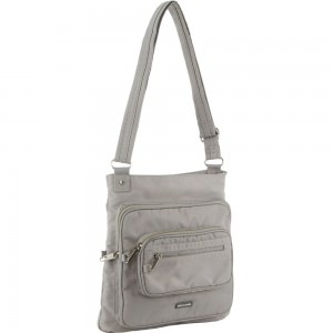 Pierre Cardin Anti-Theft Cross Body Bag Grey Brown | CYDPO8540