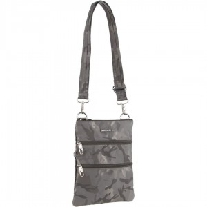 Pierre Cardin Anti-Theft Cross Body Bag Grey / Camo | VYPZA4928