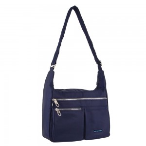 Pierre Cardin Anti-Theft Cross Body Bag Navy | FZUJM4012