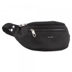 Pierre Cardin Anti-Theft Waist Bag Black | DCISK4398