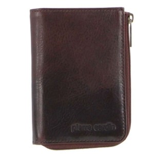 Pierre Cardin Italian Leather Key + Credit Card Holder Chocolate | EFGWU8394