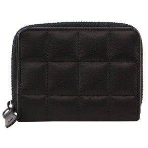 Pierre Cardin Italian Pleated Leather Press Stud Wallet Black | VFZQT0574