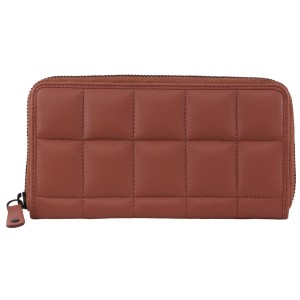 Pierre Cardin Italian Pleated Leather Zip Wallet Rose | WZJOY4820