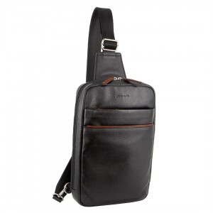 Pierre Cardin Leather 3-Way Sling Bag Black | IGFLP5482