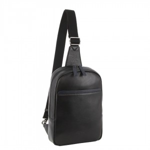 Pierre Cardin Leather 3-Way Sling Bag Black | NXMSY0974