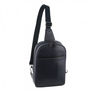 Pierre Cardin Leather 3-Way Sling Bag Navy | FAVHE1479