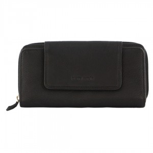 Pierre Cardin Leather Bi-Fold Tab Wallet Black | ADERC9270