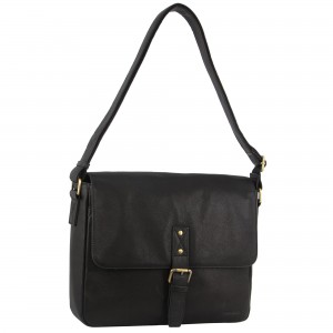 Pierre Cardin Leather Business Satchel Black | CQAYP7085