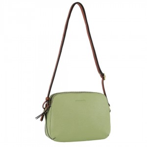 Pierre Cardin Leather Classic Crossbody Bag Jade | VQORG2784