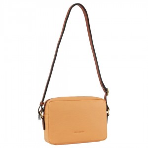 Pierre Cardin Leather Classic Square Crossbody Bag Apricot | MXZPF1843