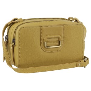 Pierre Cardin Leather Cross-Body Clutch Yellow | PADXC0624