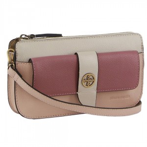 Pierre Cardin Leather Crossbody Clutch Bag Rose | LYKSE2304