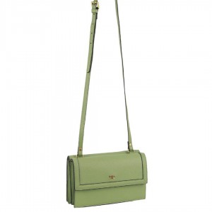 Pierre Cardin Leather Flap Over Cross-Body Bag Jade | BDMSX4950