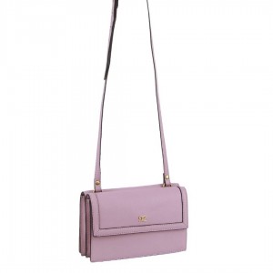 Pierre Cardin Leather Flap Over Cross-Body Bag Pink | SBYNU7830