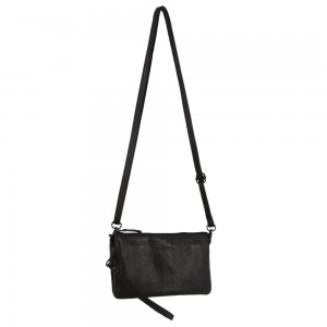 Pierre Cardin Leather Multiway Cross-Body Bag Black | URVQK9053