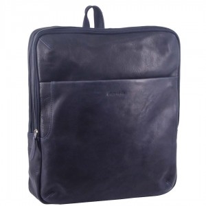 Pierre Cardin Rustic Leather Backpack Midnight | WFMYT0915