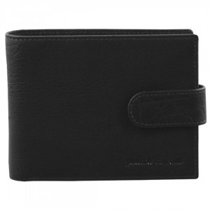 Pierre Cardin Rustic Leather Wallet Black | AZUXY2196