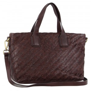 Pierre Cardin Woven Embossed Leather Tote Bag Burgundy | HRKWE6038