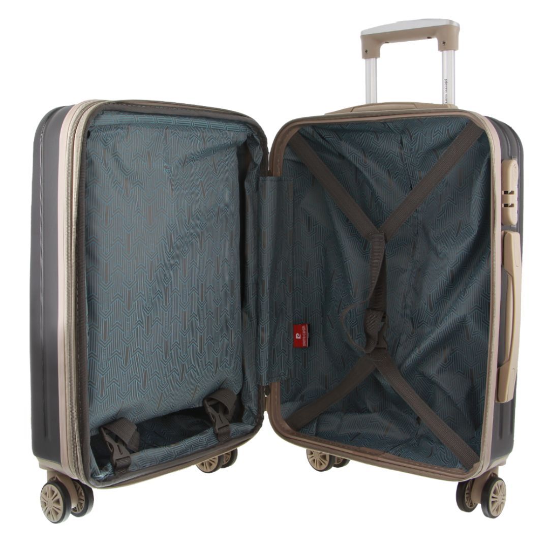 Pierre Cardin 54cm Cabin Hard-Shell Suitcase Black | TWKNC3754