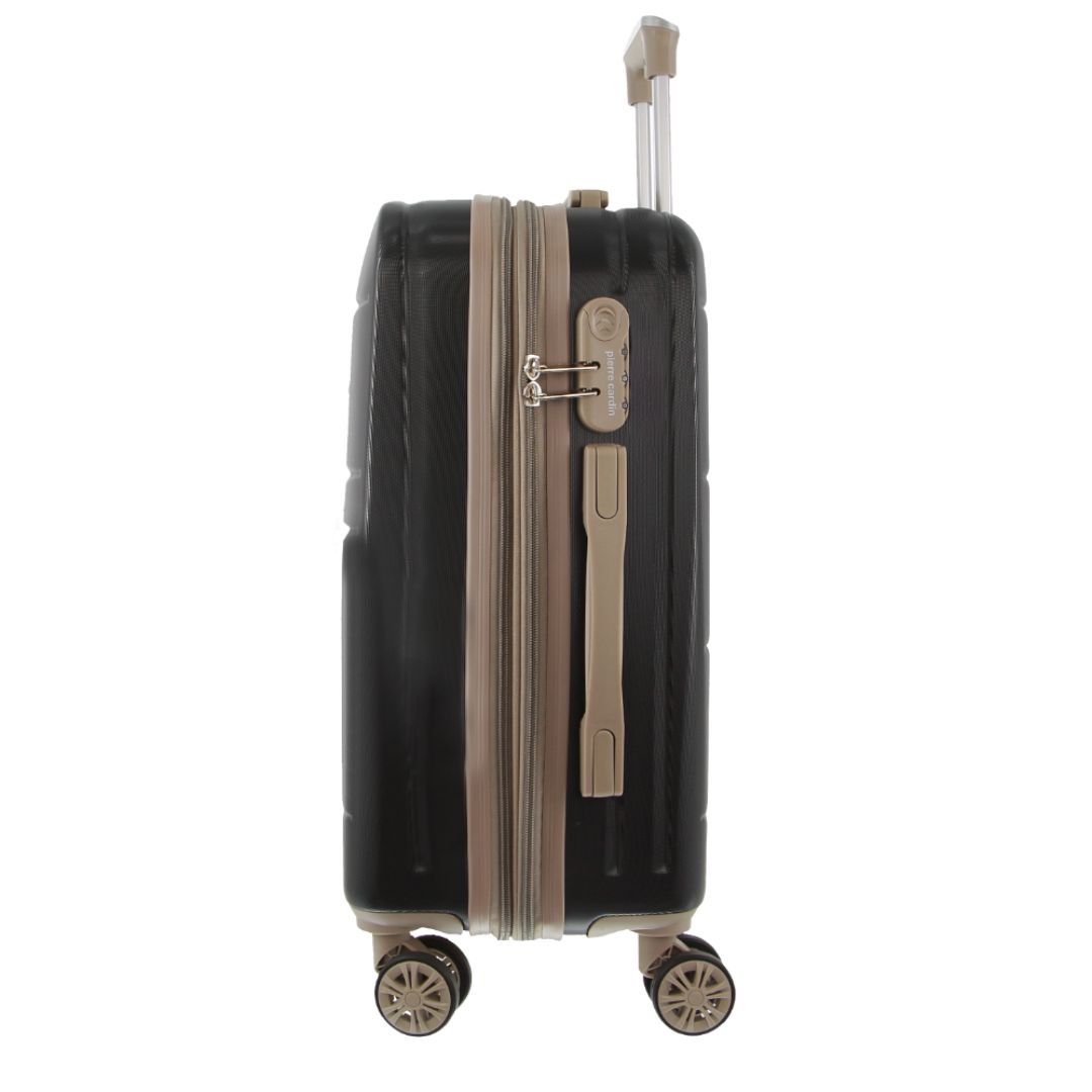 Pierre Cardin 54cm Cabin Hard-Shell Suitcase Black | TWKNC3754