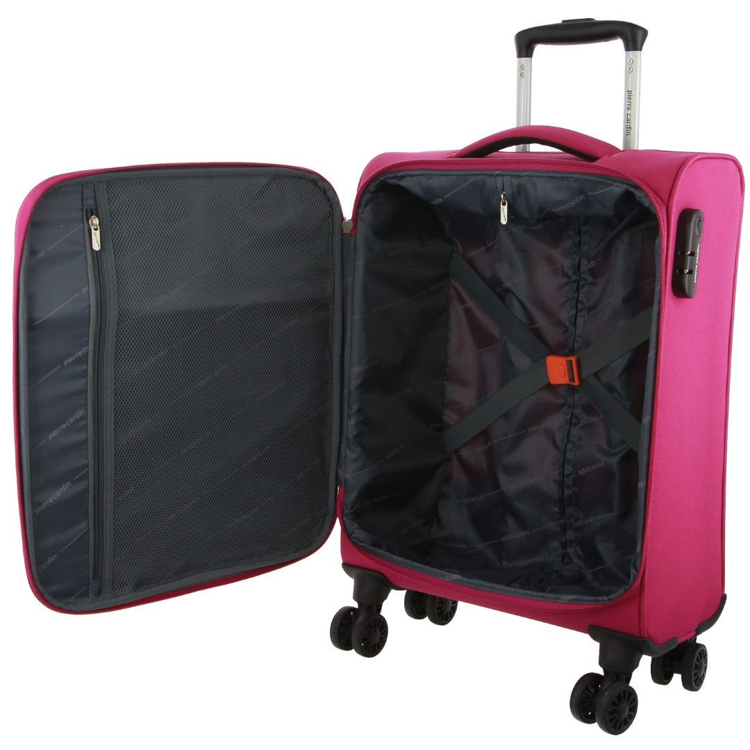 Pierre Cardin 55cm CABIN Soft-Shell Suitcase Pink | FHRCP2580