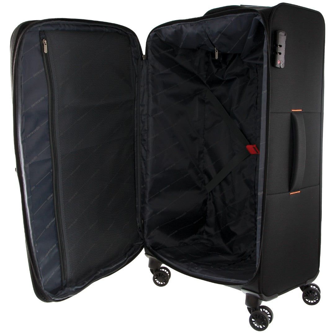 Pierre Cardin 55cm CABIN Soft-Shell Suitcase Black | XSLJA3769