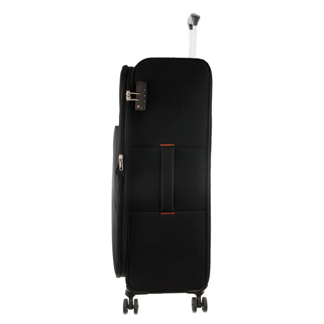 Pierre Cardin 55cm CABIN Soft-Shell Suitcase Black | XSLJA3769