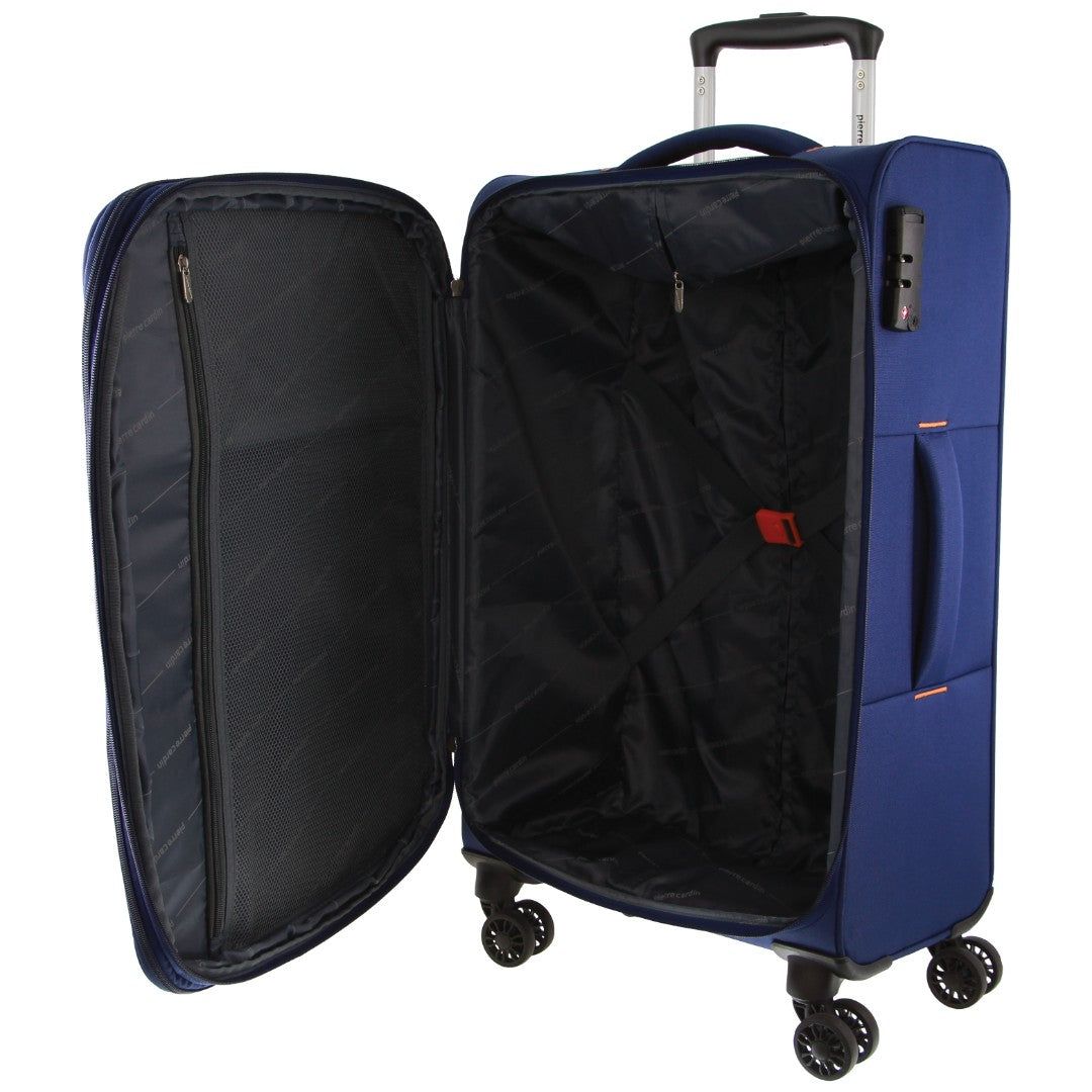 Pierre Cardin 55cm CABIN Soft-Shell Suitcase Navy | XPZDA7935