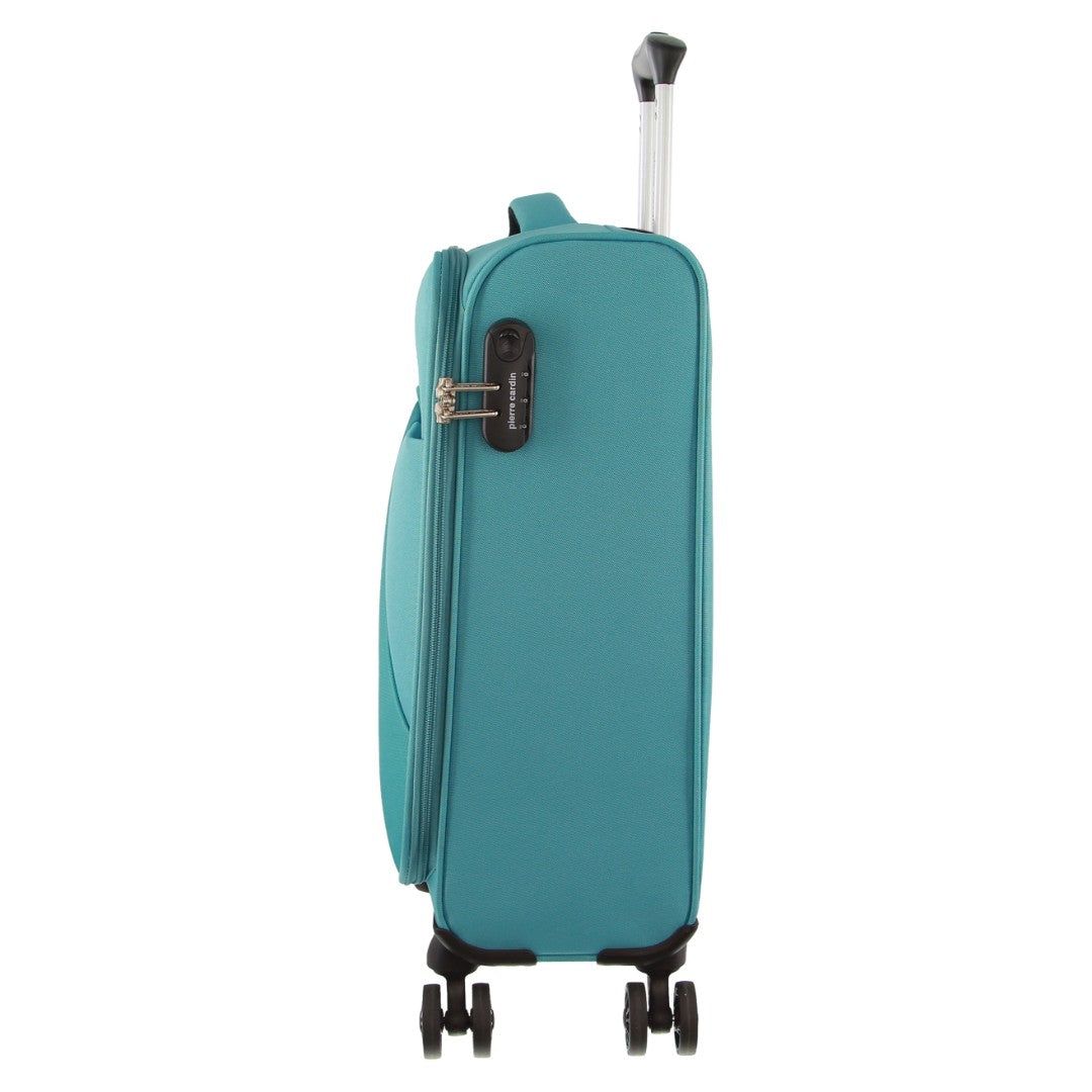 Pierre Cardin 55cm CABIN Soft-Shell Suitcase Turquoise | RDIFV2109