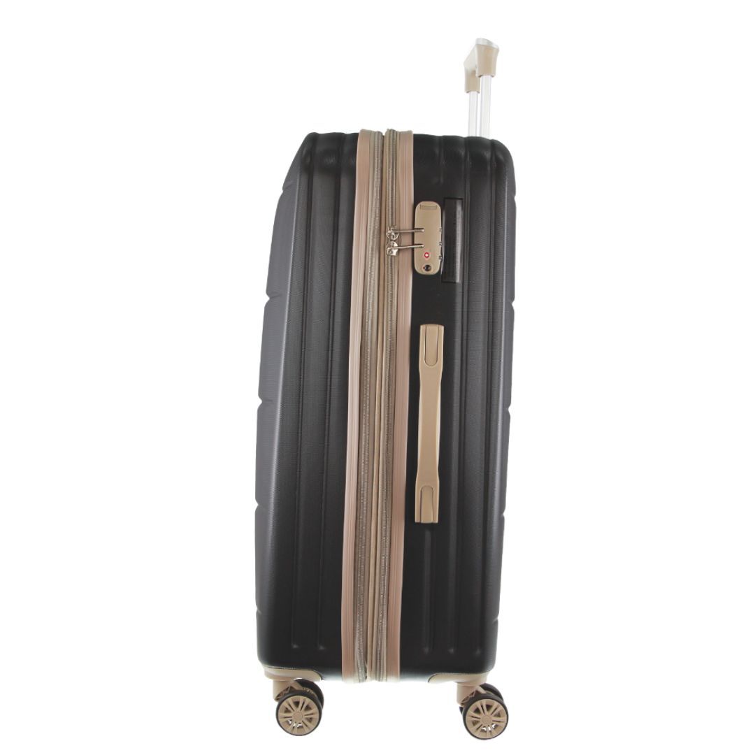 Pierre Cardin 70cm Medium Hard-Shell Suitcase Black | HSEOX9014