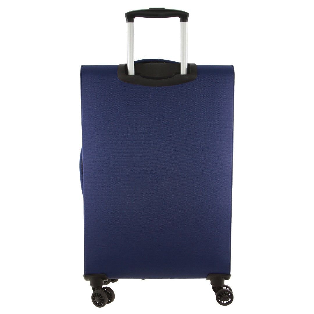 Pierre Cardin 78cm LARGE Soft Shell Suitcase Navy | GZNOT2409