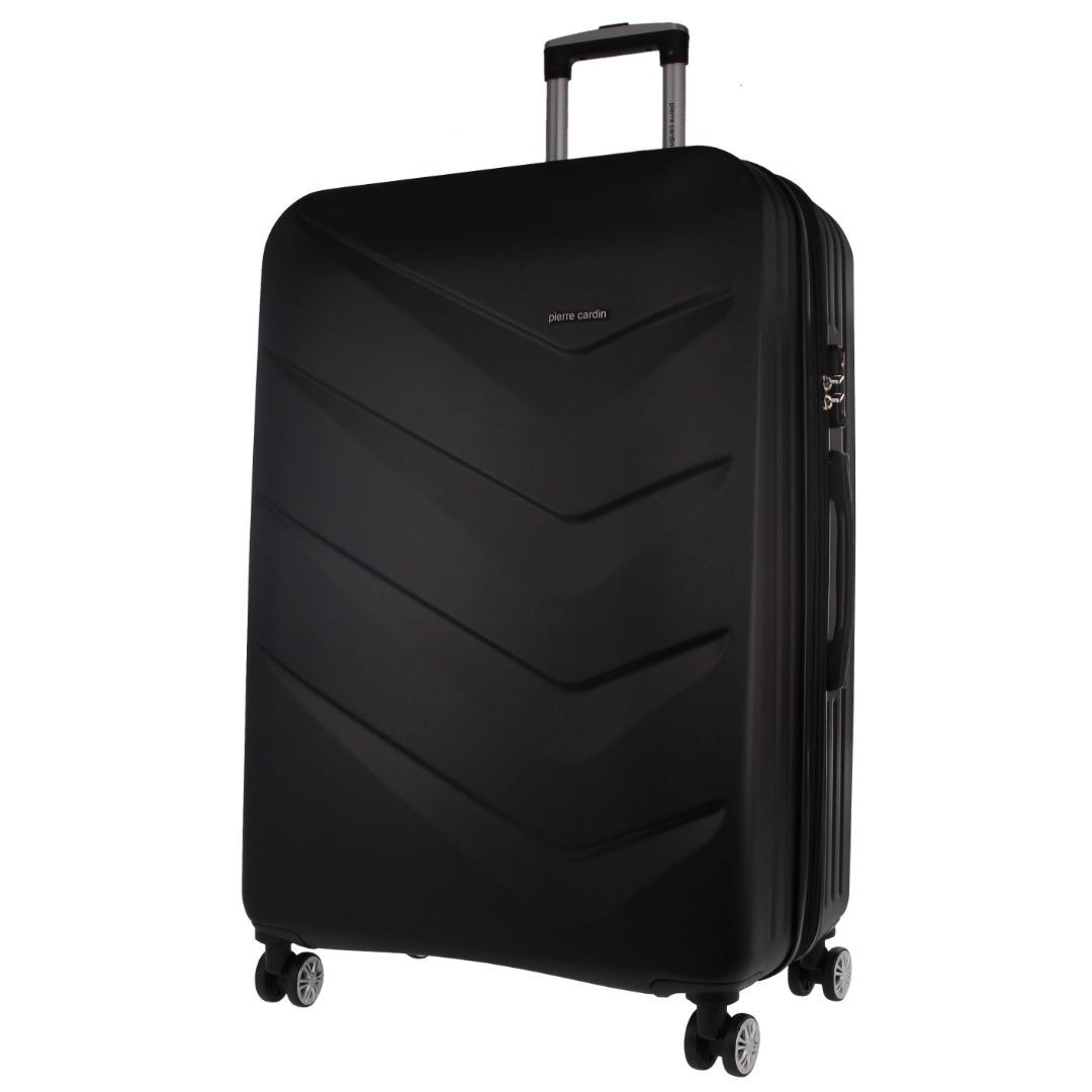 Pierre Cardin 80cm LARGE Hard Shell Case Black | YCQPV4129