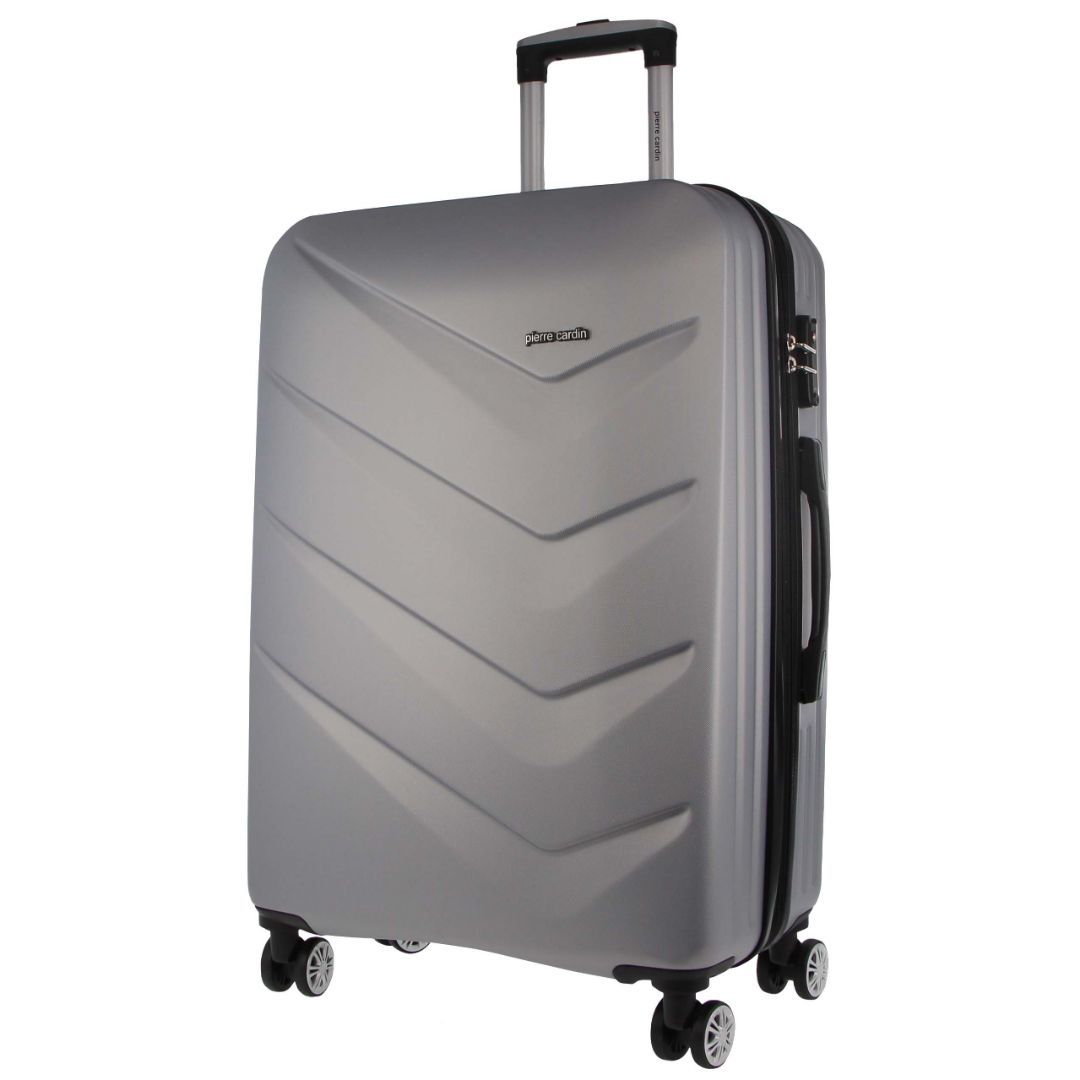 Pierre Cardin 80cm LARGE Hard Shell Case Silver | QPKJC6504