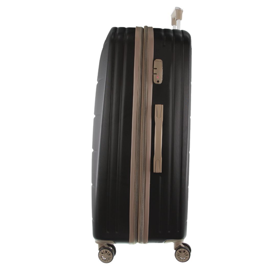 Pierre Cardin 80cm Large Hard-Shell Suitcase Black | THORX5708