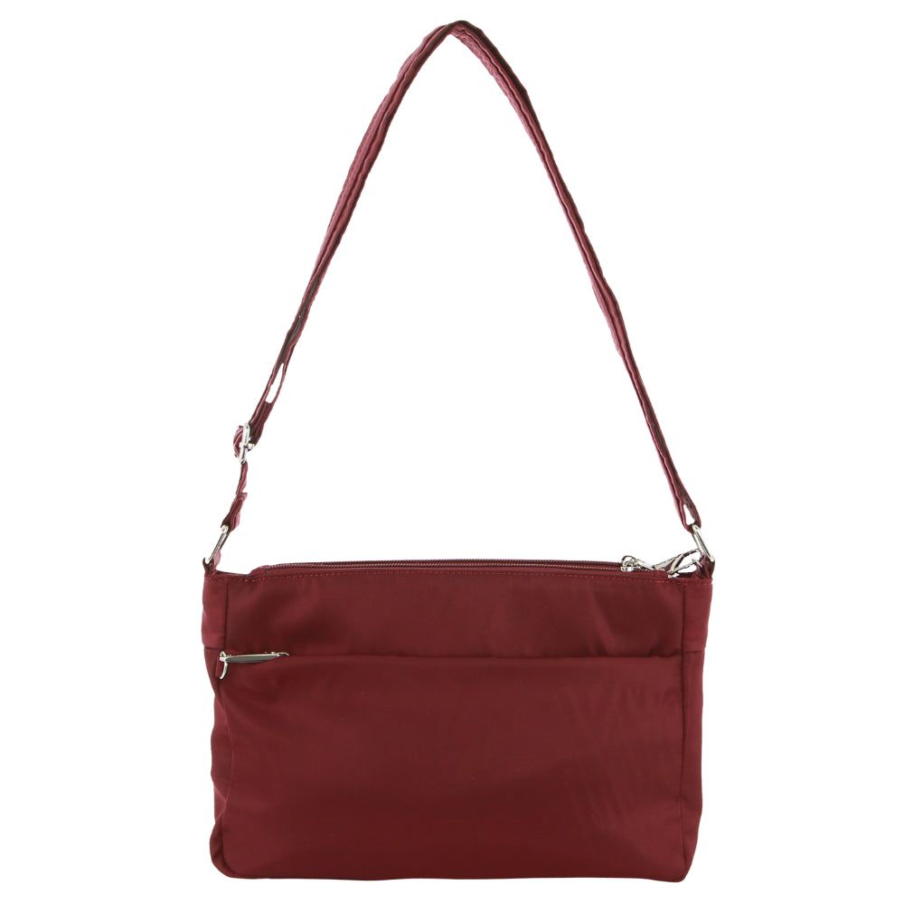 Pierre Cardin Anti-Theft Cross-Body Bag Burgundy | HORMK1962