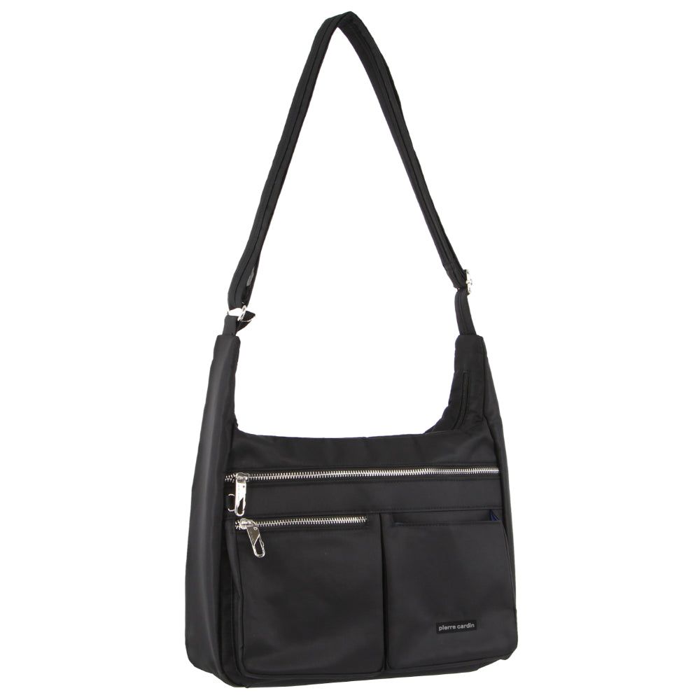 Pierre Cardin Anti-Theft Cross Body Bag Black | FJDWP2467