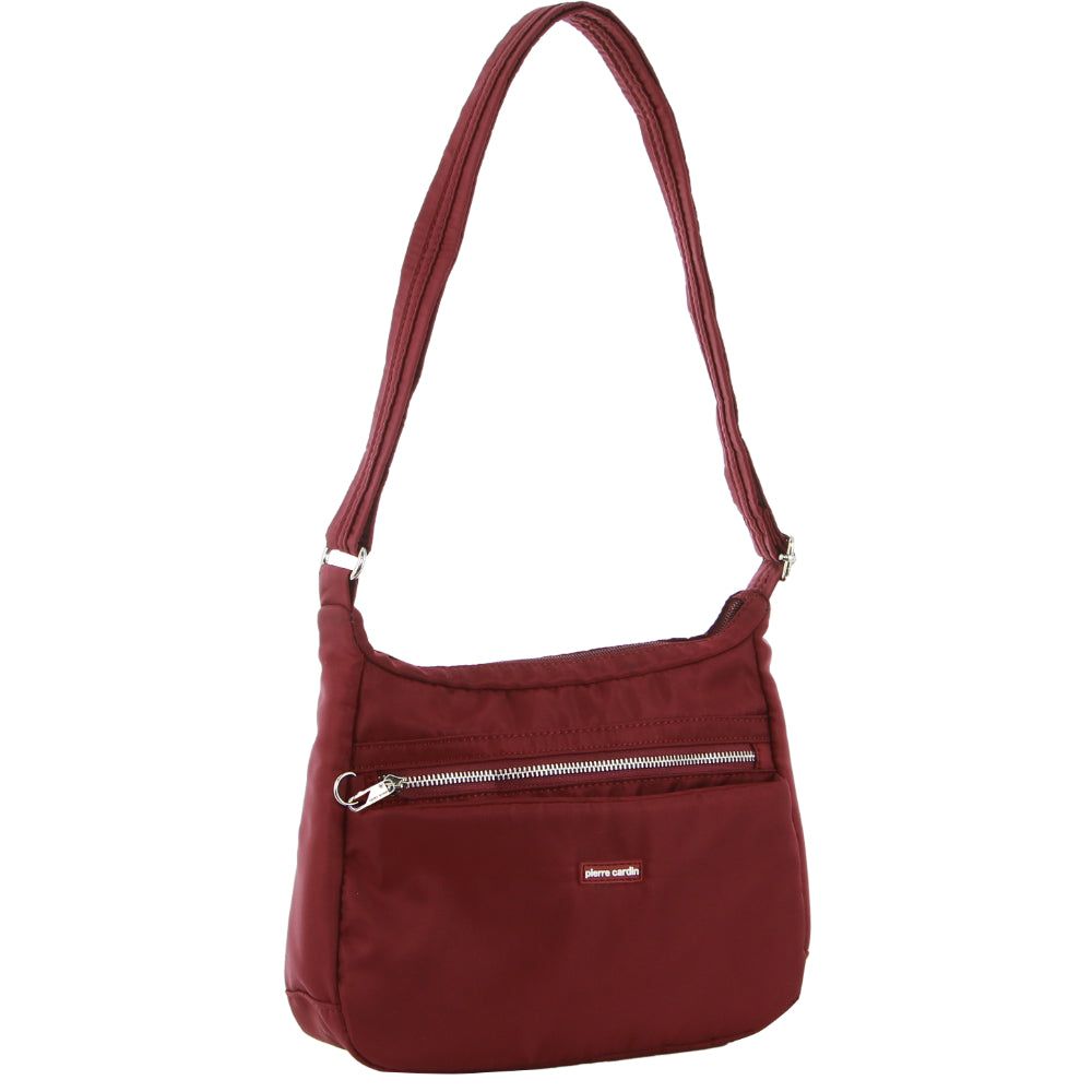 Pierre Cardin Anti-Theft Cross Body Bag Burgundy | WIMAV2179