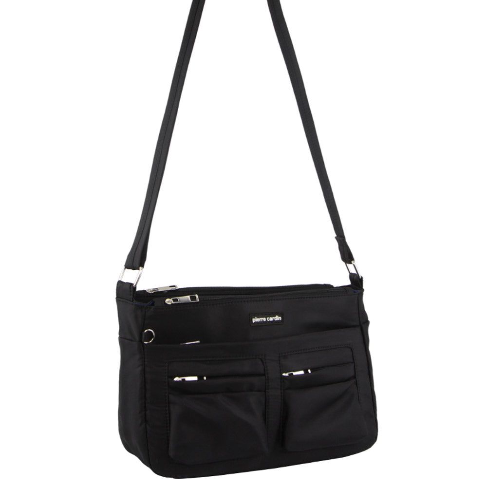 Pierre Cardin Anti-Theft Cross Body Bag Black | NKAYU2571