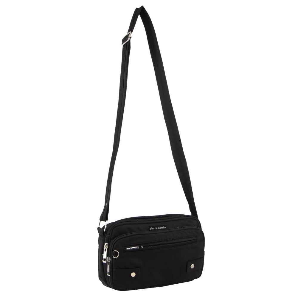 Pierre Cardin Anti-Theft Cross Body Bag Black | JDXIV2786