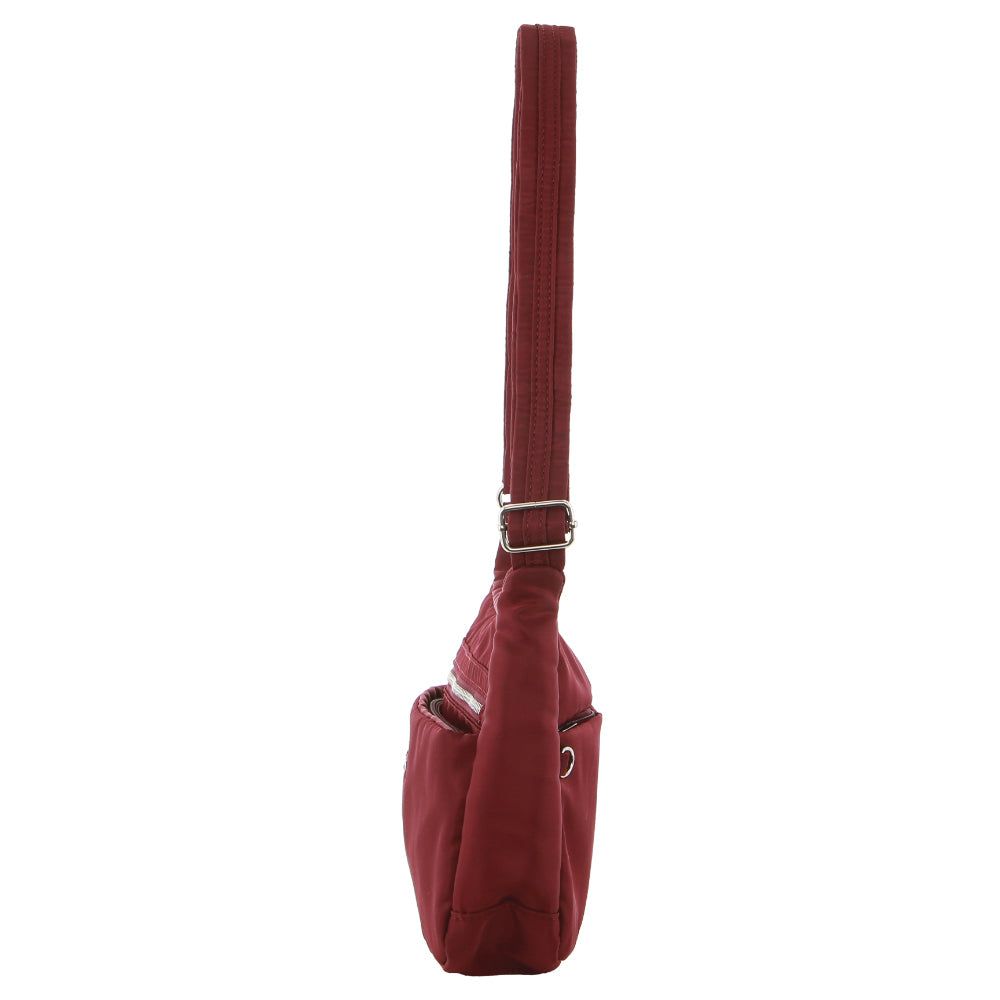 Pierre Cardin Anti-Theft Cross Body Bag Burgundy | ISVOJ1056