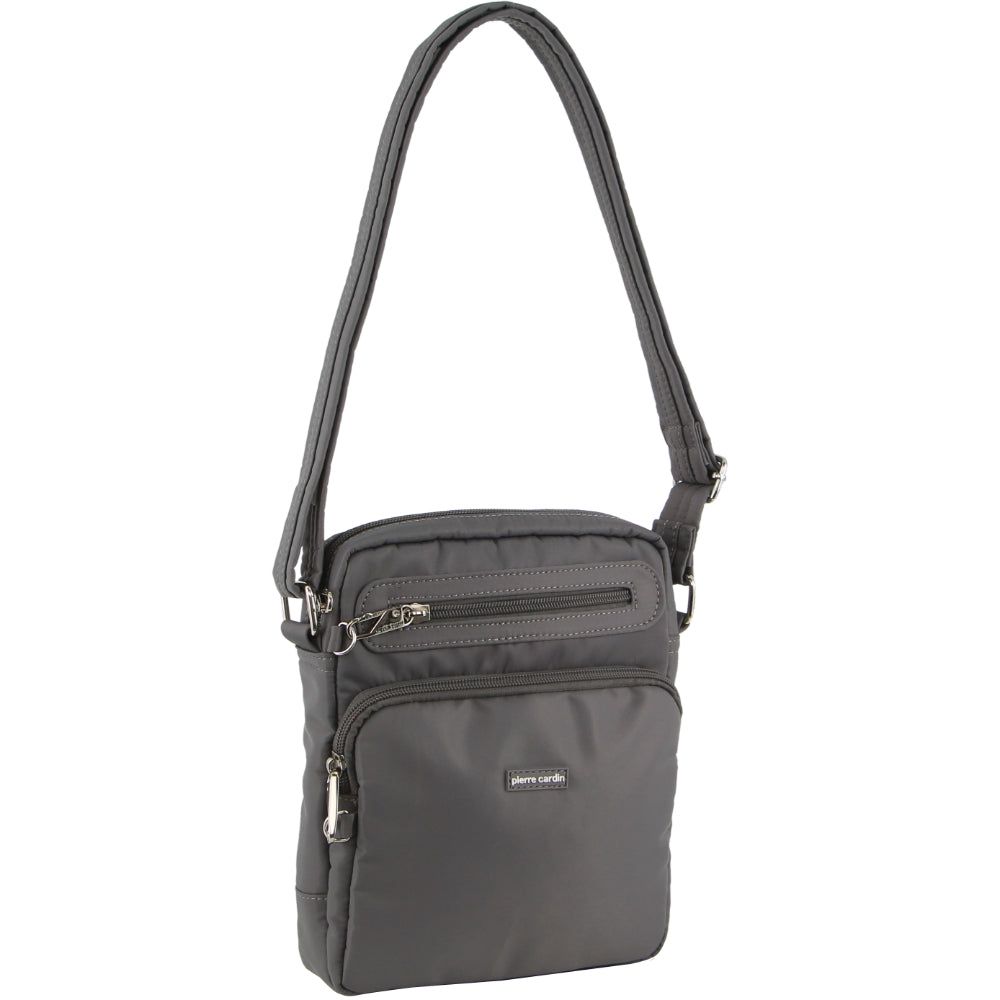 Pierre Cardin Anti-Theft Cross Body Bag Grey | GWBYN9304