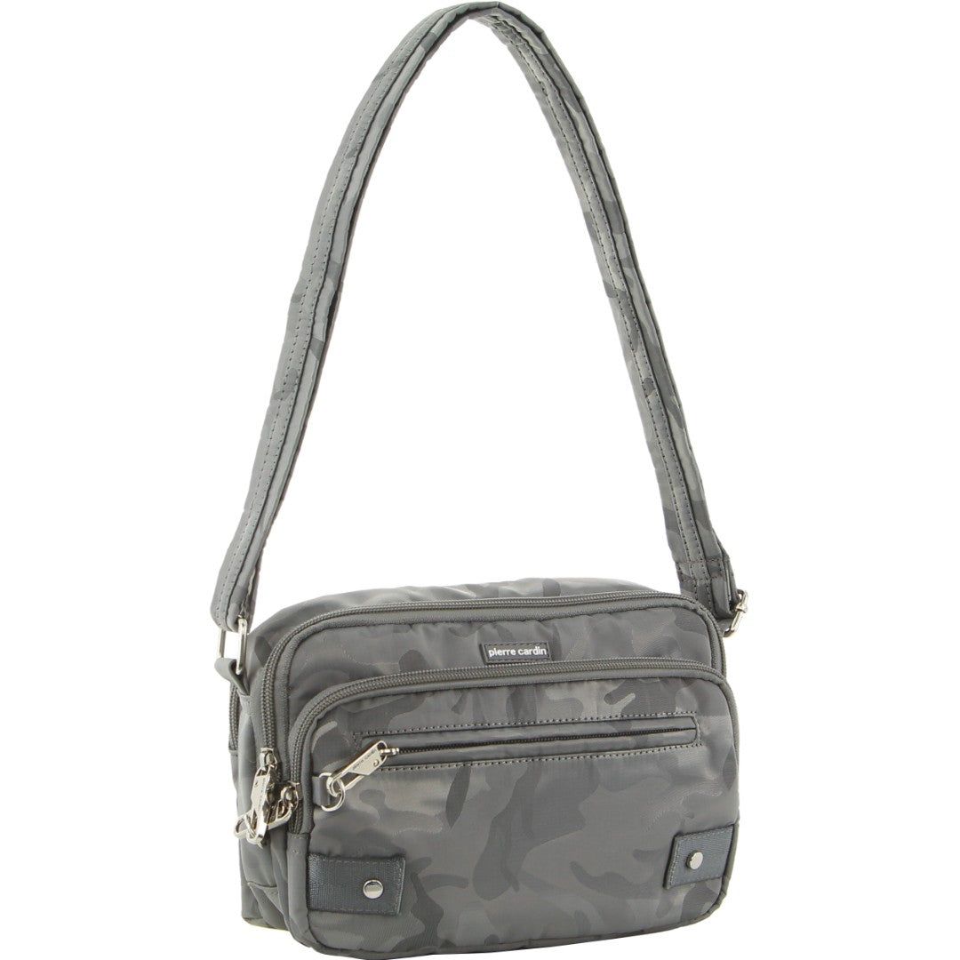 Pierre Cardin Anti-Theft Cross Body Bag Grey / Camo | GQCNJ5780